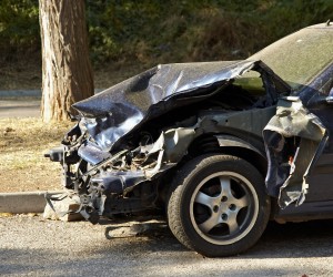 A crashed car