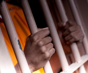 Inmate holding cell bars